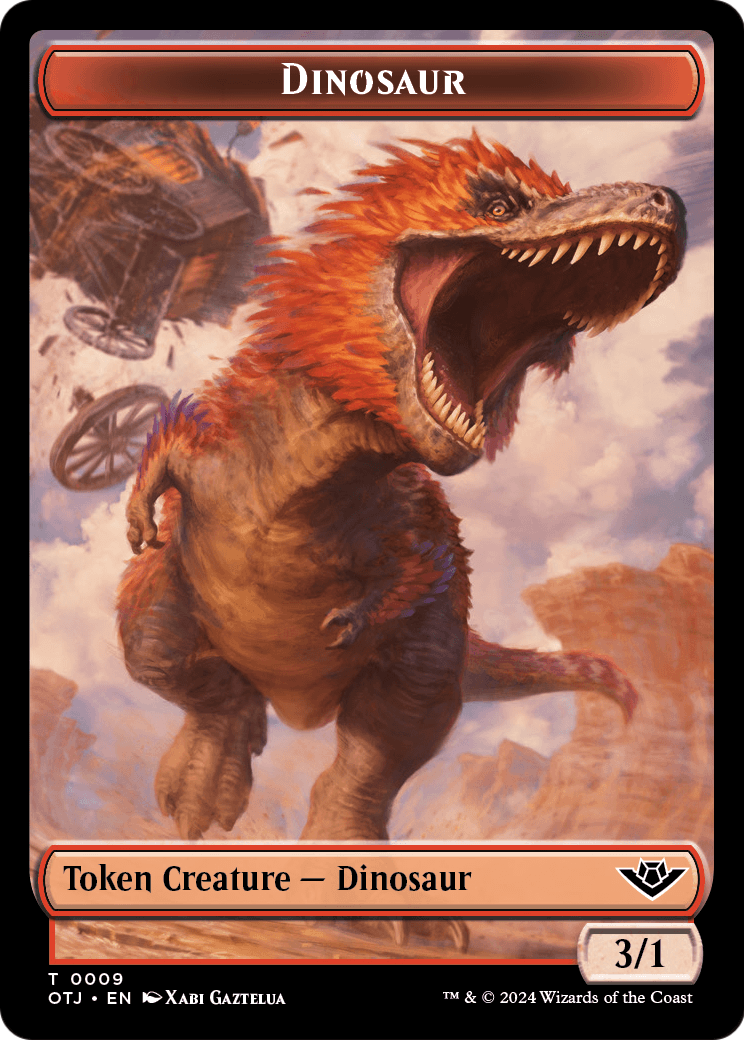 Dinosaur (TOTJ-009) [Outlaws of Thunder Junction Tokens]