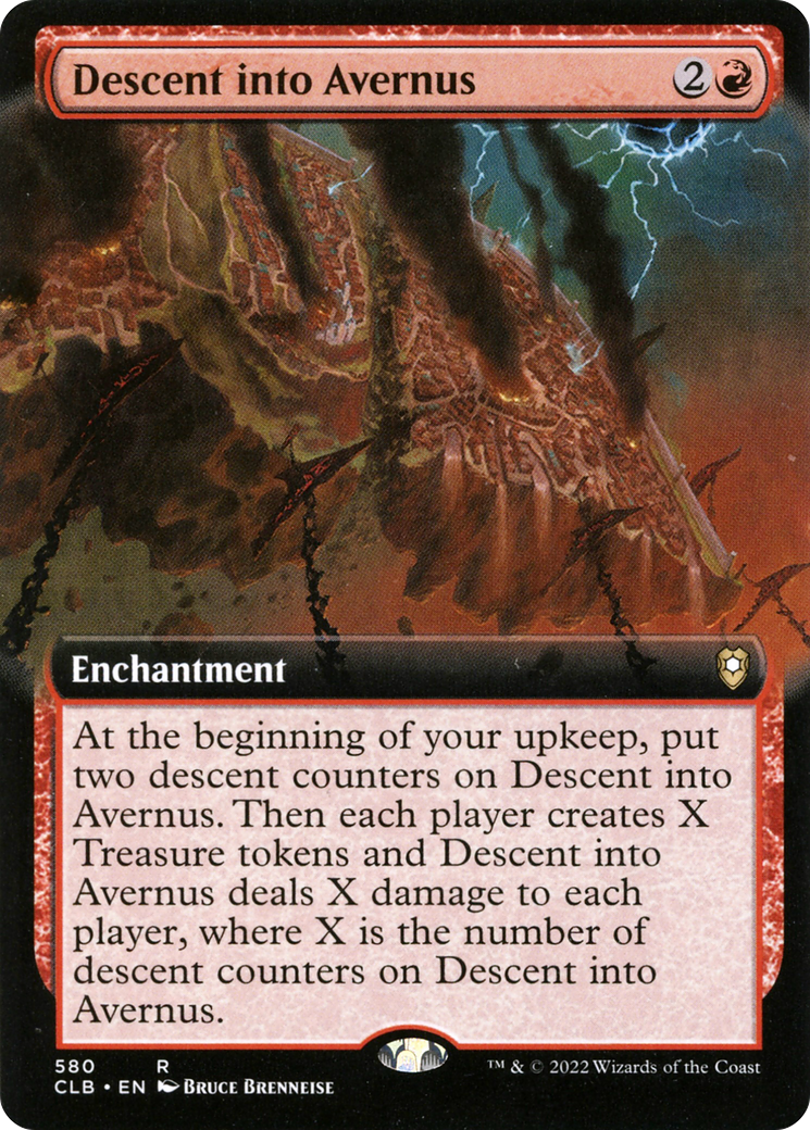 Descent into Avernus (Extended Art) (CLB-580) [Commander Legends: Battle for Baldur's Gate] Foil