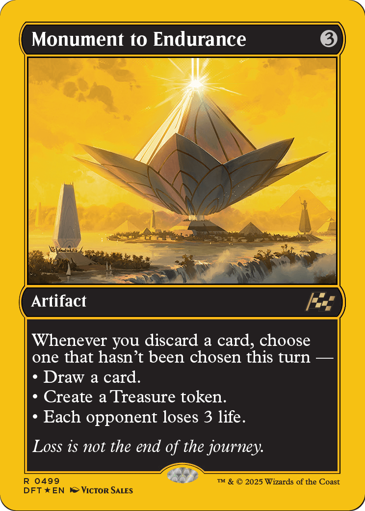 Monument to Endurance (First-Place Foil) (DFT-499) [Aetherdrift] Foil