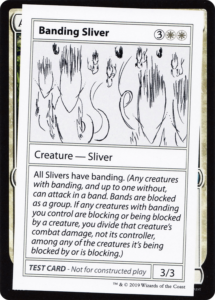 Banding Sliver (No PW Symbol) [Mystery Booster Playtest Cards 2021]