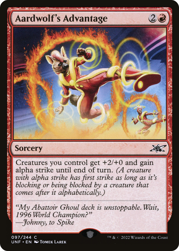 Aardwolf's Advantage (UNF-097) [Unfinity] Foil