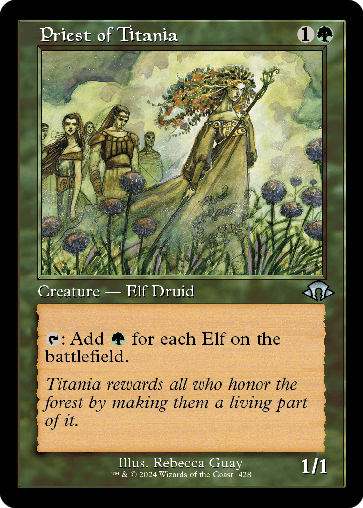 Priest of Titania (Retro Frame) (MH3-428) [Modern Horizons 3] Foil