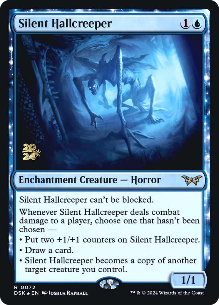 Silent Hallcreeper (PRE-072) [Duskmourn: House of Horror Promos] Foil