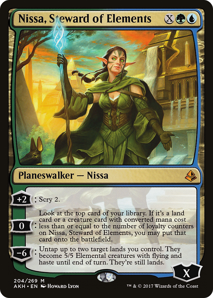 Nissa, Steward of Elements (AKH-204) [Amonkhet] Foil