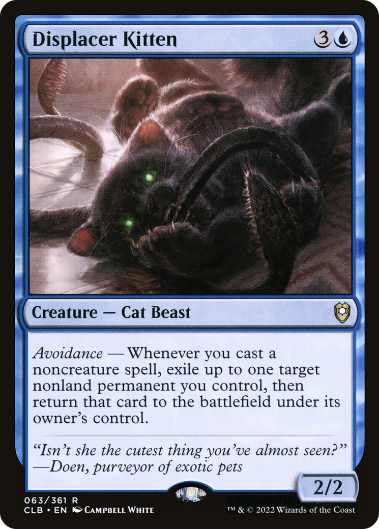 Displacer Kitten (CLB-063) [Commander Legends: Battle for Baldur's Gate] Foil