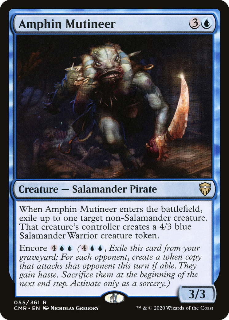Amphin Mutineer (CMR-055) [Commander Legends] Foil