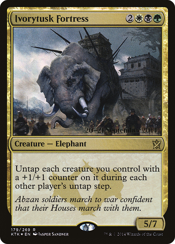 Ivorytusk Fortress (PRE-179S) [Khans of Tarkir Promos] Foil