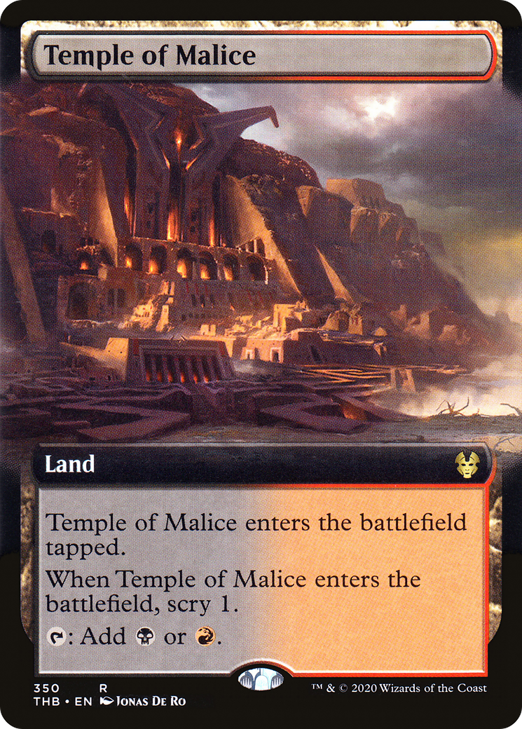 Temple of Malice (Extended Art) (THB-350) [Theros Beyond Death] Foil