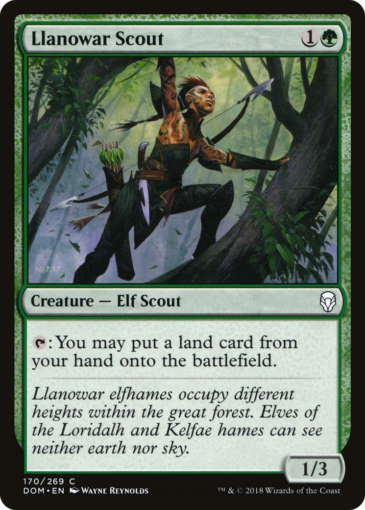 Llanowar Scout (DOM-170) [Dominaria] Foil