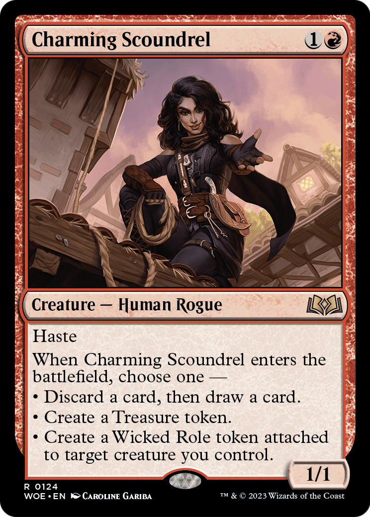Charming Scoundrel (WOE-124) [Wilds of Eldraine] Foil