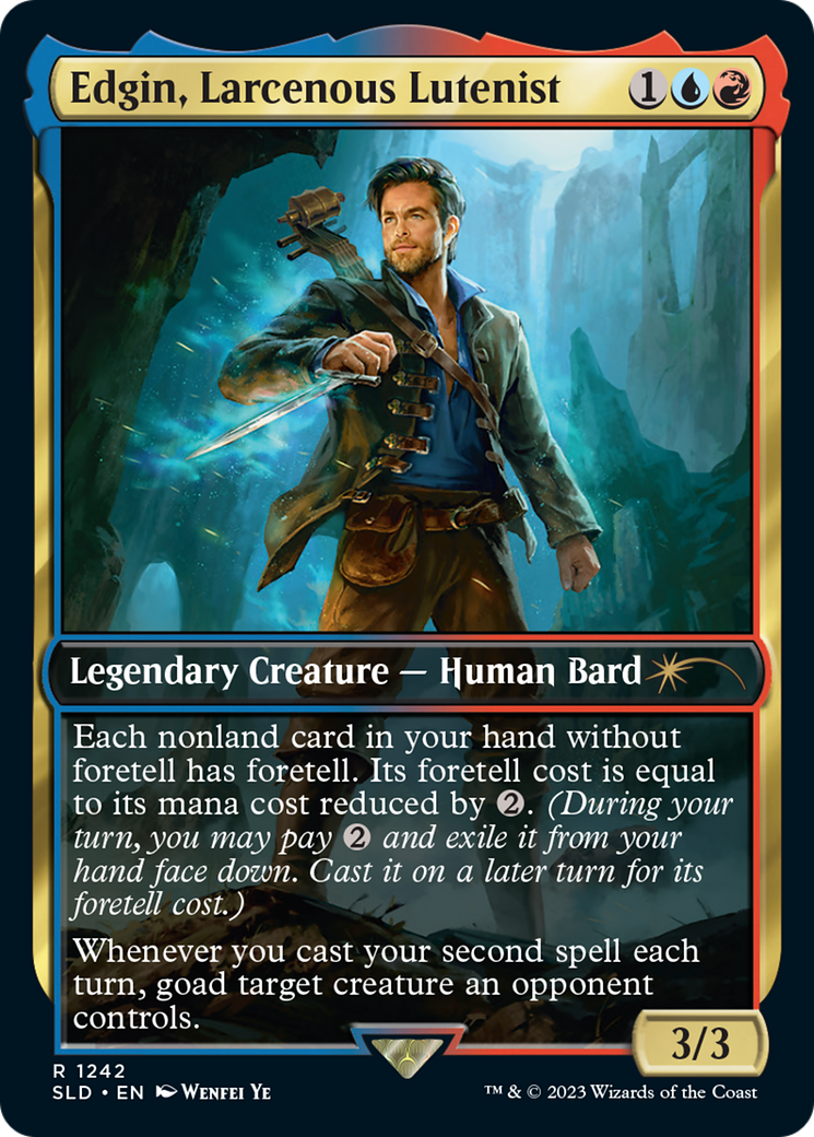 Edgin, Larcenous Lutenist (SLD-1242) [Secret Lair Drop]