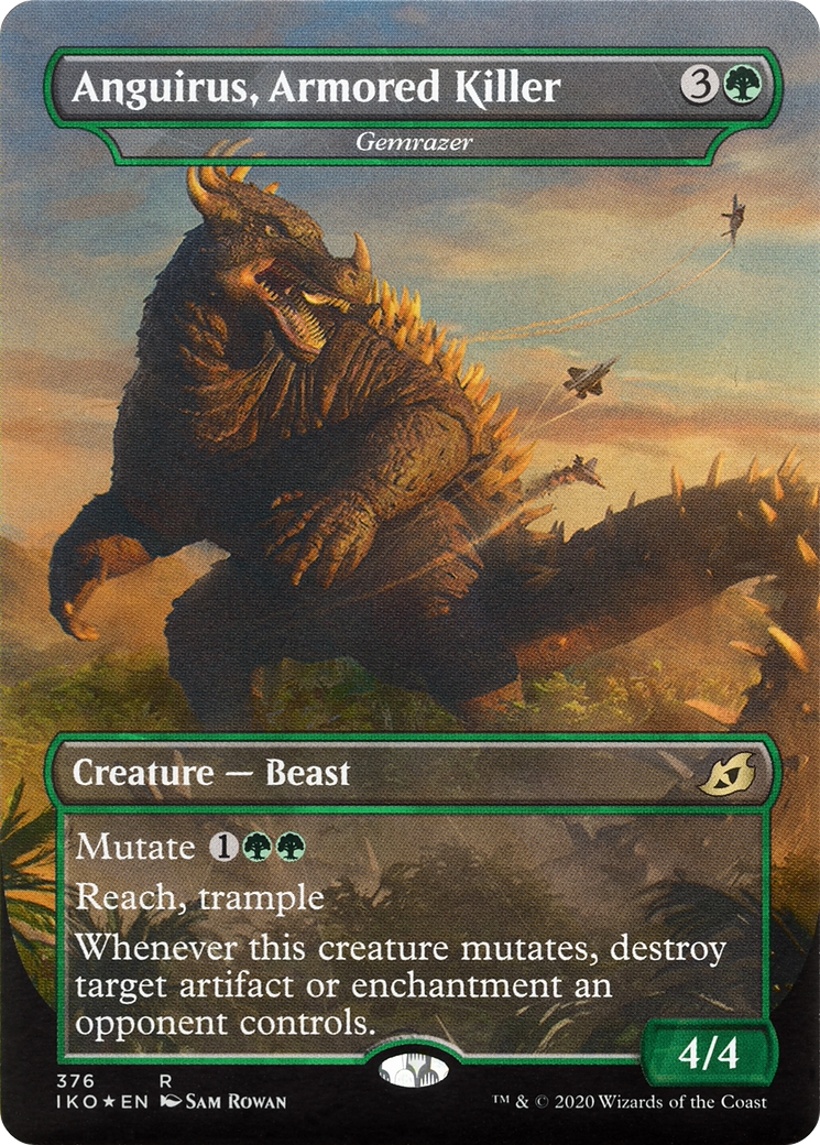 Anguirus, Armored Killer - Gemrazer (IKO-376) (Borderless) [Ikoria: Lair of Behemoths]