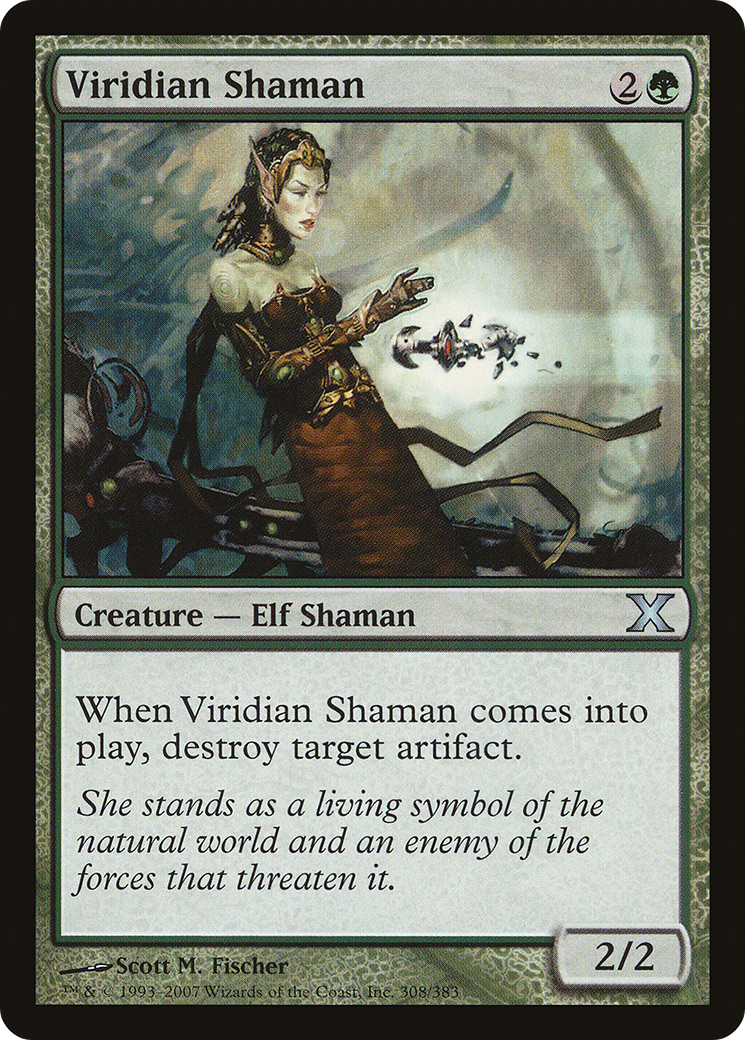 Viridian Shaman (10E-308) [Tenth Edition] Foil