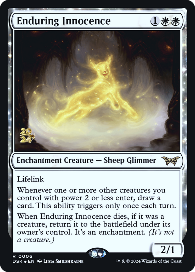 Enduring Innocence (PRE-006) [Duskmourn: House of Horror Promos] Foil