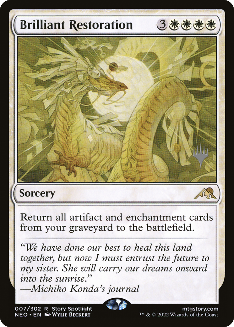 Brilliant Restoration (PPNEO-007) [Promo Pack: Kamigawa: Neon Dynasty Promos] Foil