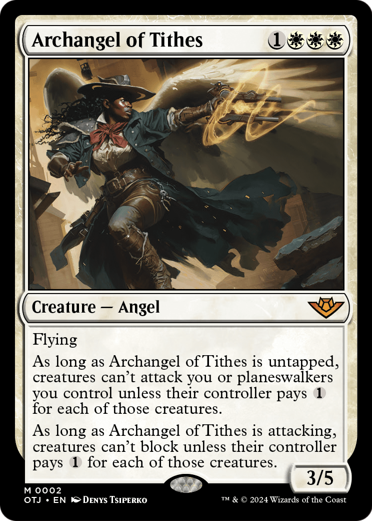 Archangel of Tithes (OTJ-002) [Outlaws of Thunder Junction] Foil