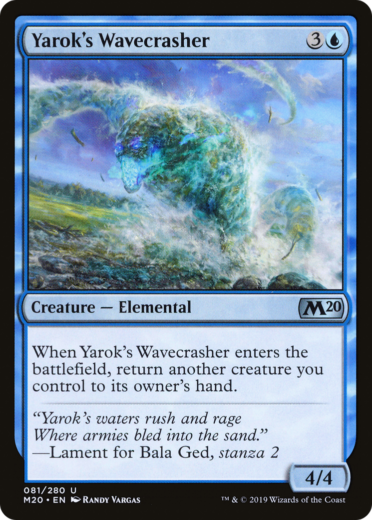 Yarok's Wavecrasher (M20-081) [Core Set 2020] Foil