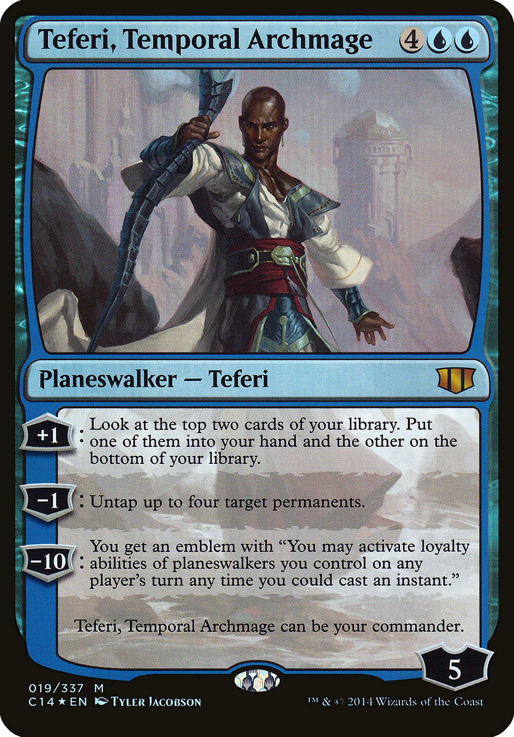 Teferi, Temporal Archmage (Commander 2014) (OVER-019) [Commander 2014 Oversized] Foil