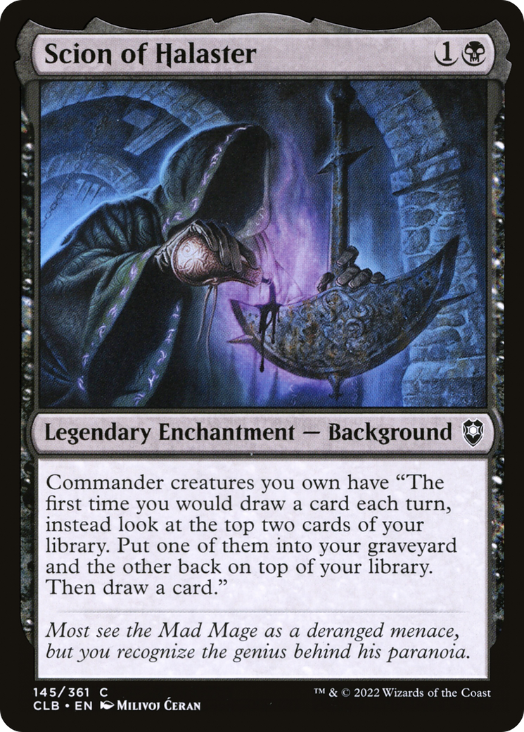 Scion of Halaster (CLB-145) [Commander Legends: Battle for Baldur's Gate] Foil