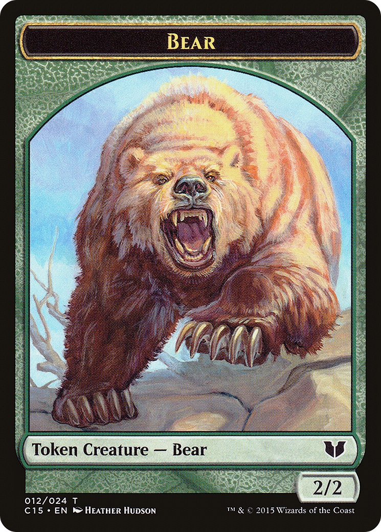 Bear // Spider Double-Sided Token (C15-12 // 18) [Commander 2015 Tokens]