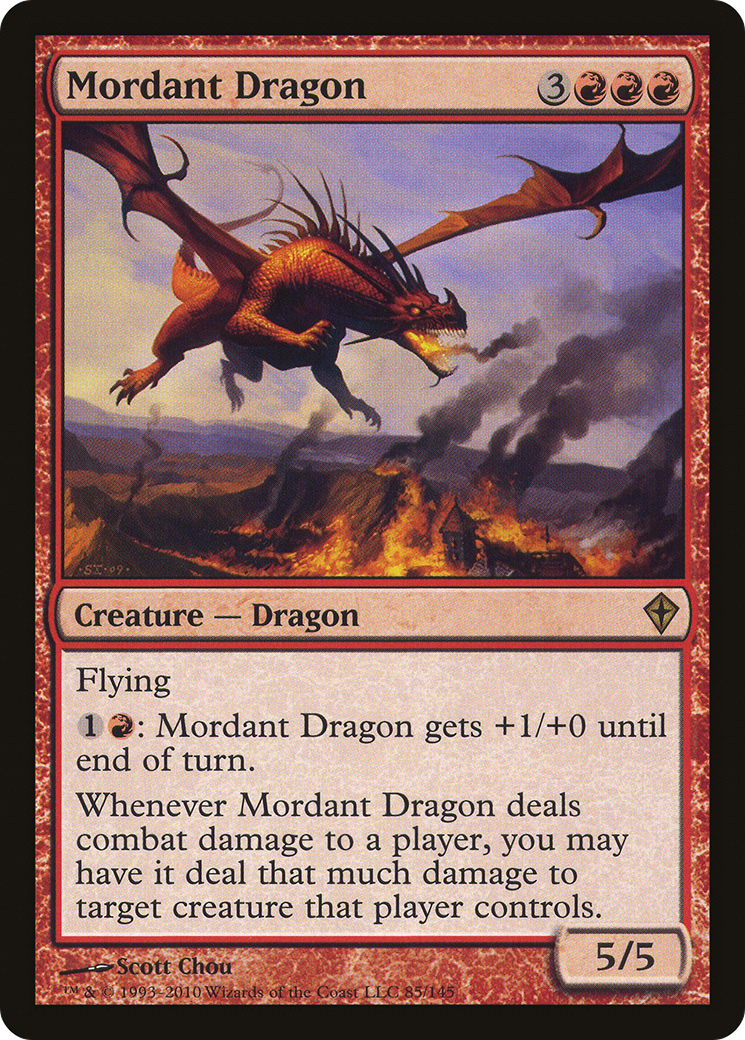 Mordant Dragon (WWK-085) [Worldwake] Foil