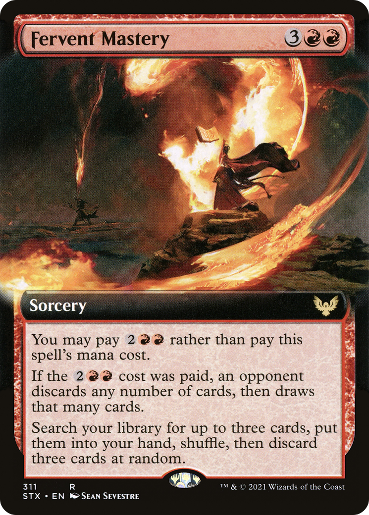 Fervent Mastery (Extended Art) (STX-311) [Strixhaven: School of Mages] Foil