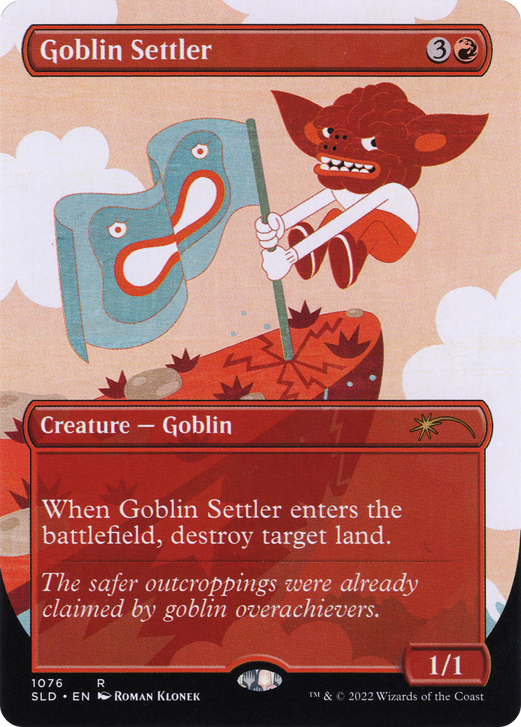 Goblin Settler (SLD-1076) (Borderless) [Secret Lair Drop] Foil