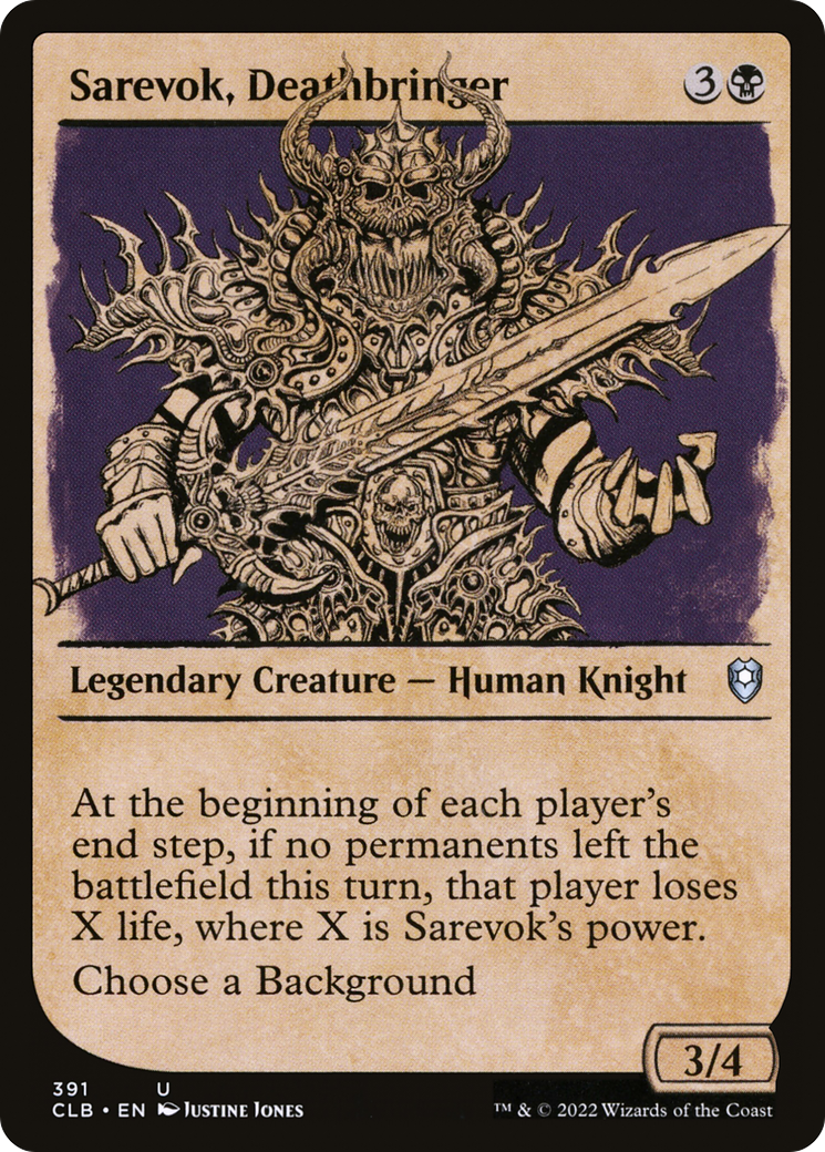Sarevok, Deathbringer (Showcase) (CLB-391) [Commander Legends: Battle for Baldur's Gate]