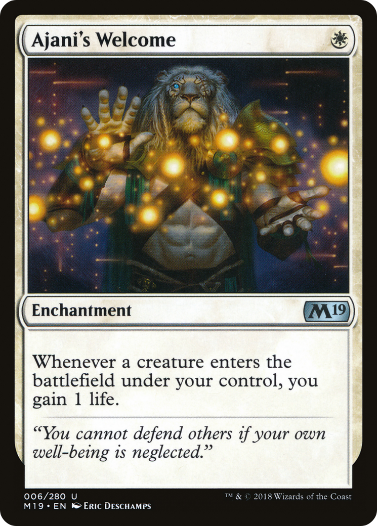 Ajani's Welcome (M19-006) [Core Set 2019] Foil
