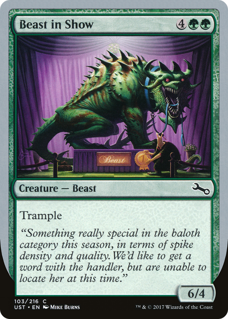 Beast in Show (C) (UST-103C) [Unstable] Foil