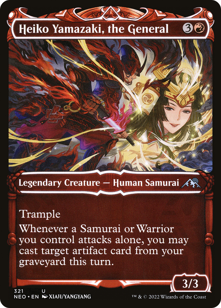 Heiko Yamazaki, the General (Showcase) (NEO-321) [Kamigawa: Neon Dynasty] Foil