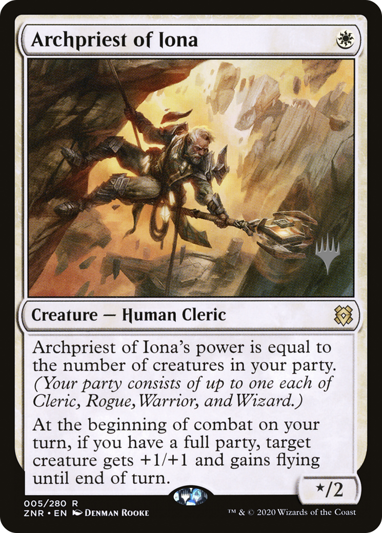 Archpriest of Iona (PPZNR-005) [Promo Pack: Zendikar Rising Promos] Foil