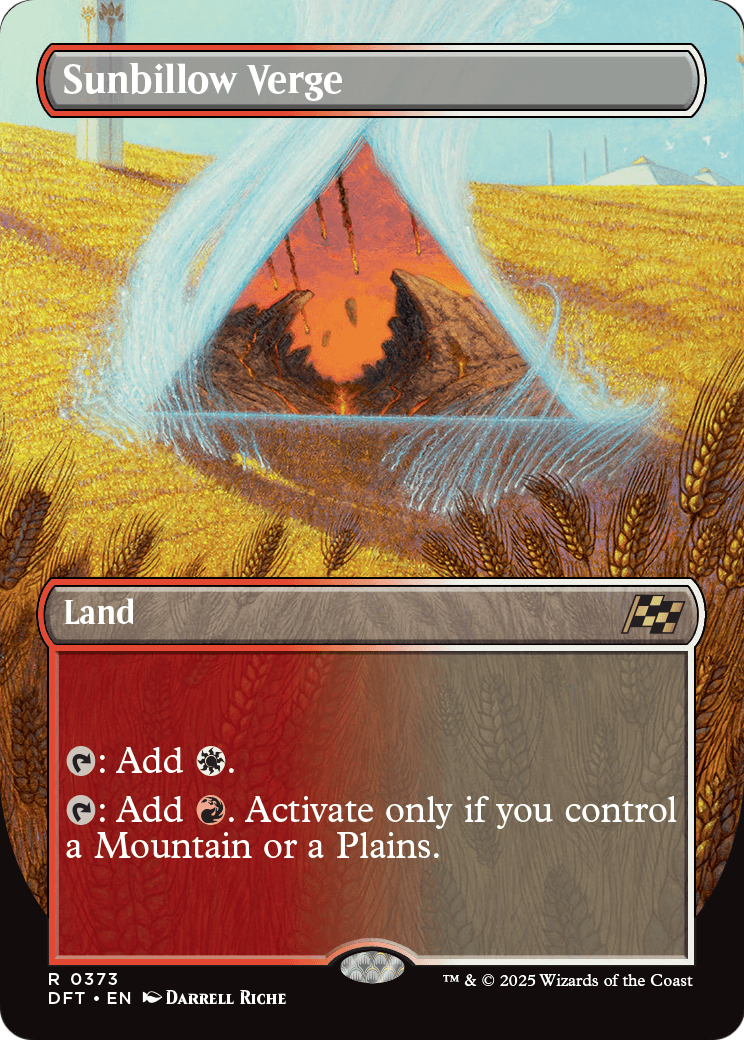 Sunbillow Verge (Borderless) (DFT-373) [Aetherdrift] Foil