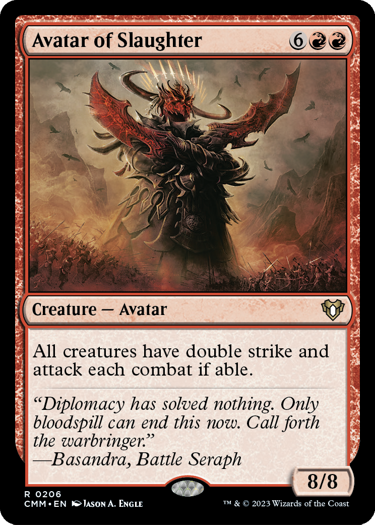 Avatar of Slaughter (CMM-206) [Commander Masters] Foil