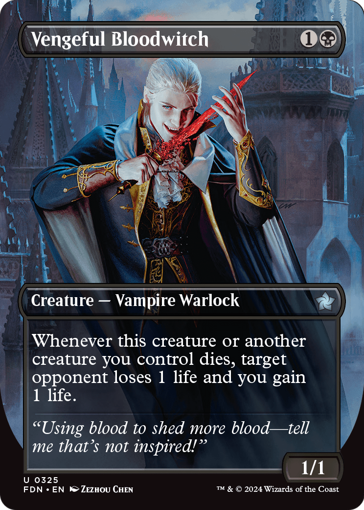 Vengeful Bloodwitch (Borderless) (FDN-325) [Foundations]