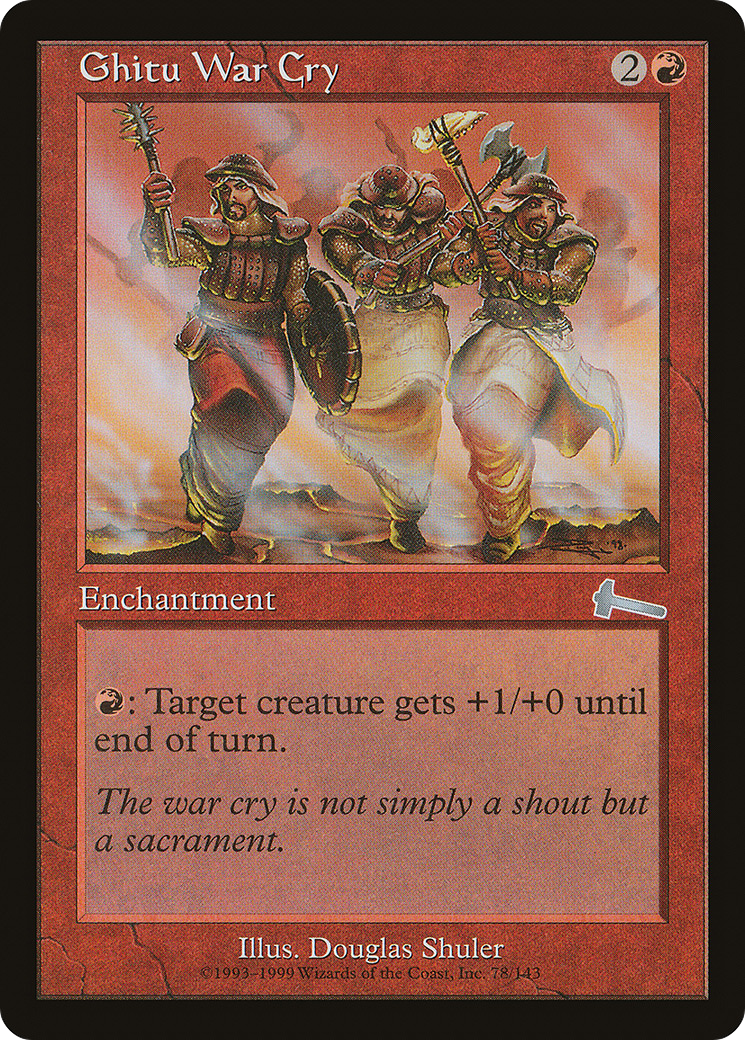 Ghitu War Cry (ULG-078) [Urza's Legacy] Foil
