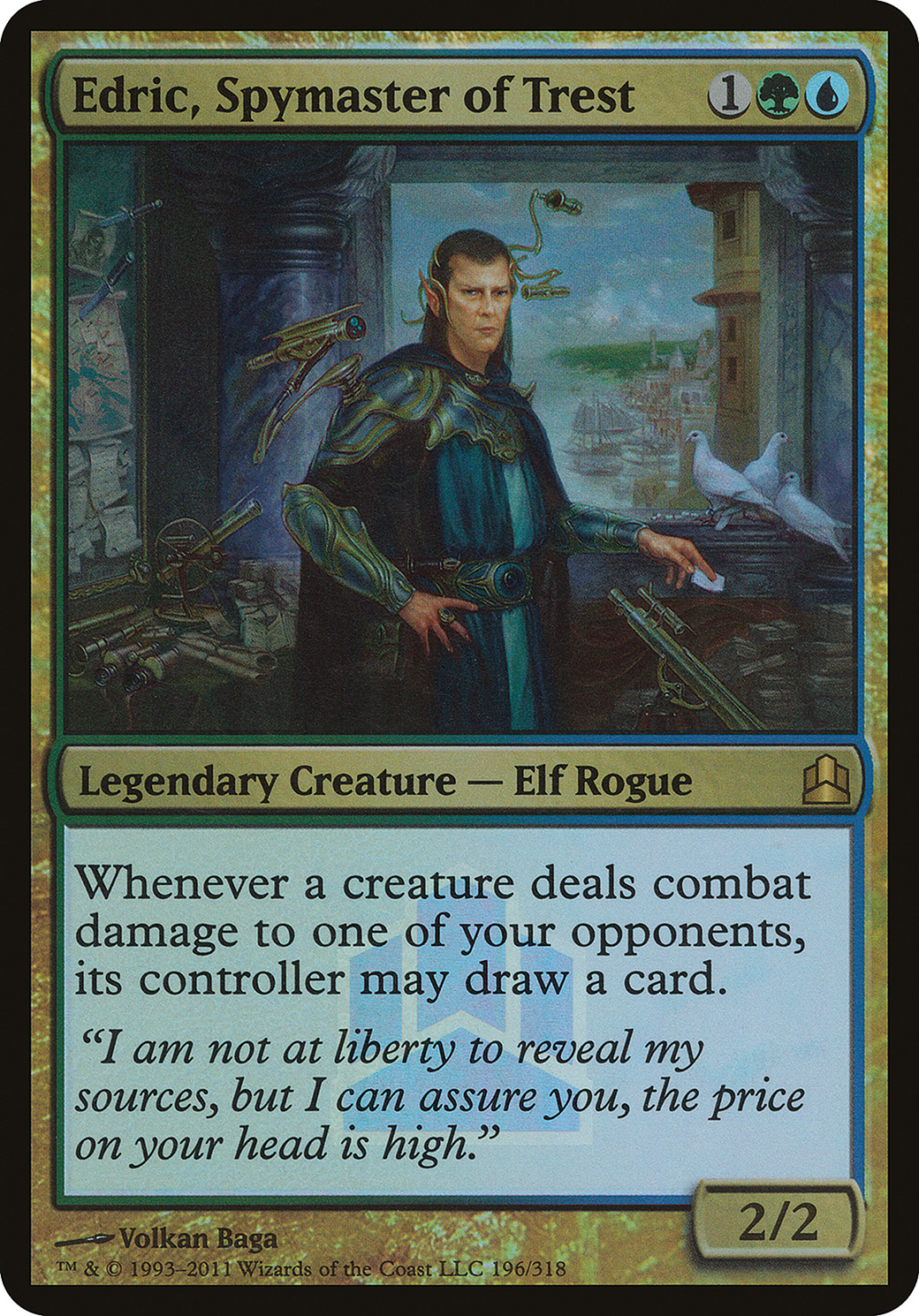 Edric, Spymaster of Trest (Commander Launch Promo) (OVER-196) [Commander 2011 Launch Party] Foil