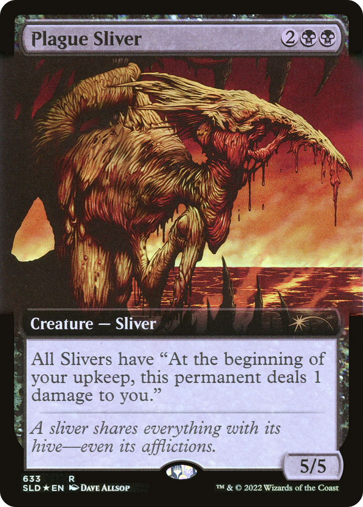 Plague Sliver (Extended Art) (SLD-633) [Secret Lair Drop] Foil