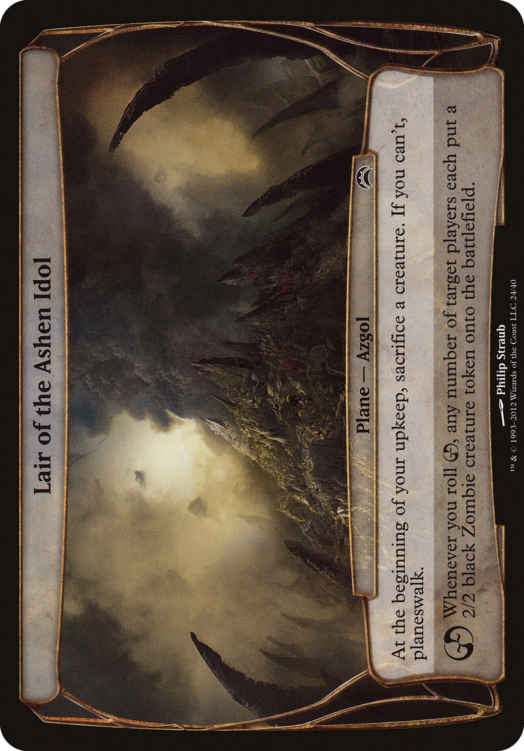 Lair of the Ashen Idol (Planechase 2012) (OVER-024) [Planechase 2012 Planes]