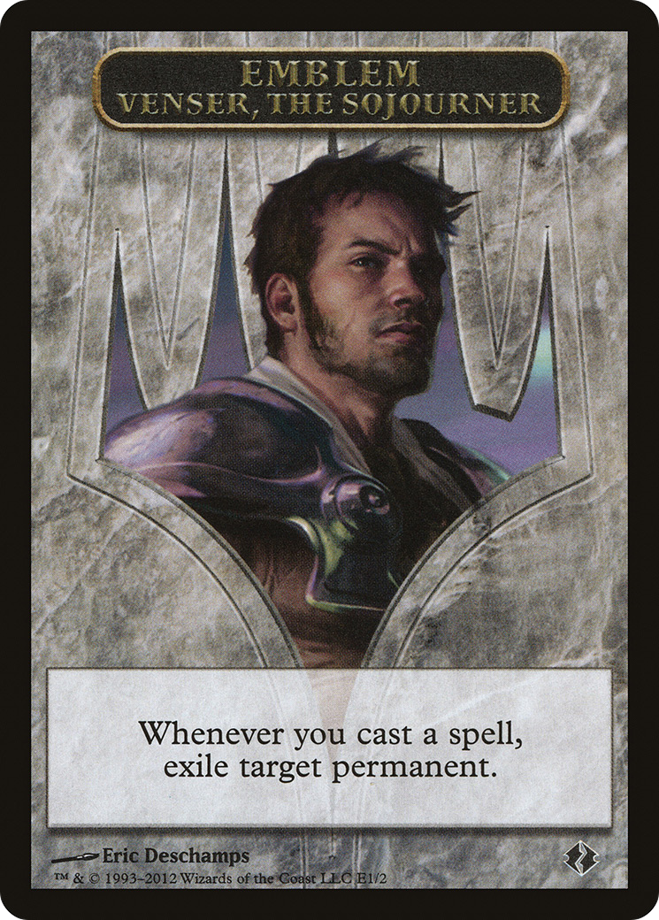 Emblem - Venser, the Sojourner (DDI-0E1) [Duel Decks: Venser vs. Koth Tokens]