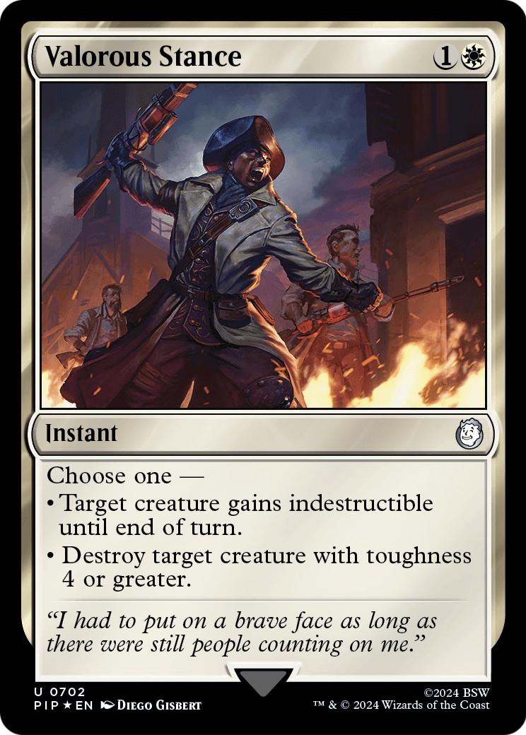 Valorous Stance (Surge Foil) (PIP-702) [Fallout] Foil