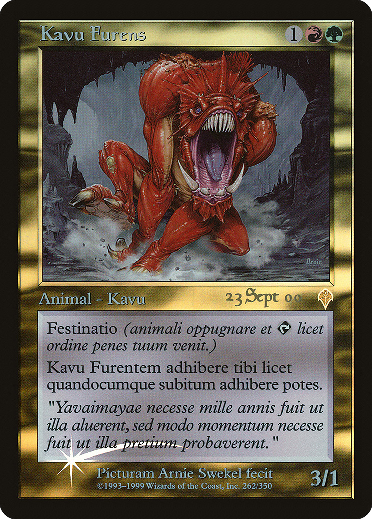 Raging Kavu (Latin) (PRE-262) [Invasion Promos] Foil