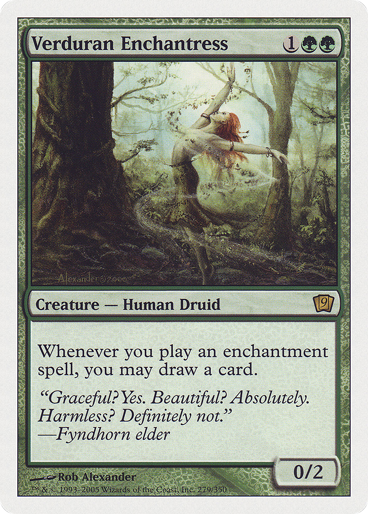 Verduran Enchantress (9ED-279) [9th Edition]