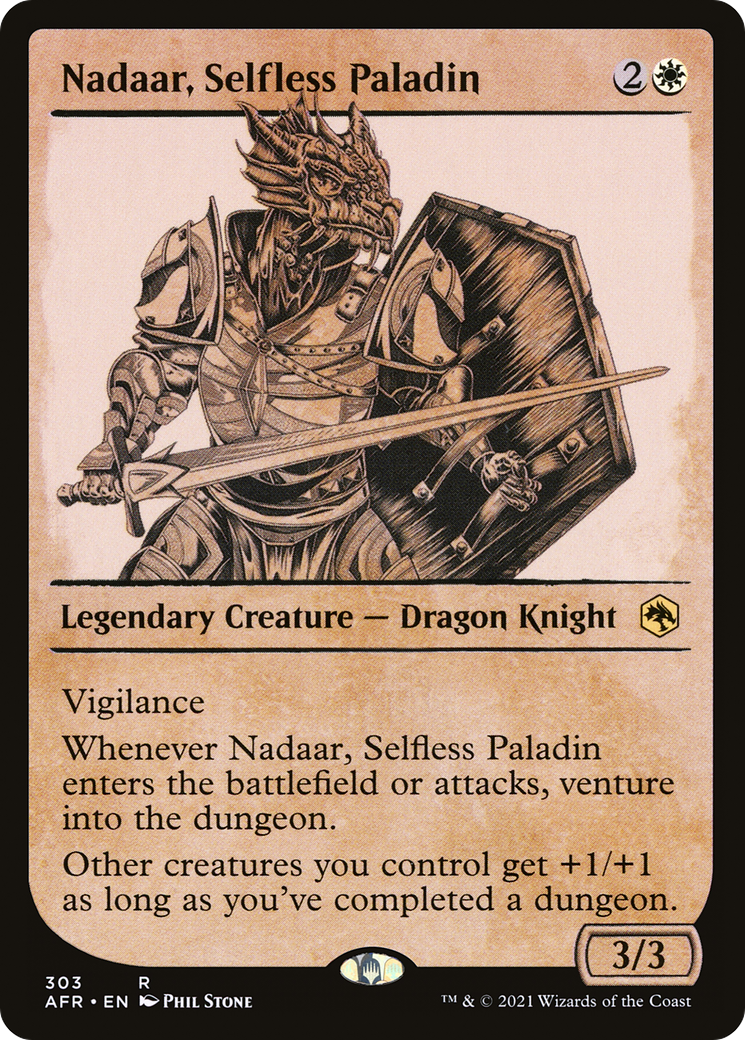 Nadaar, Selfless Paladin (Showcase) (AFR-303) [Adventures in the Forgotten Realms] Foil