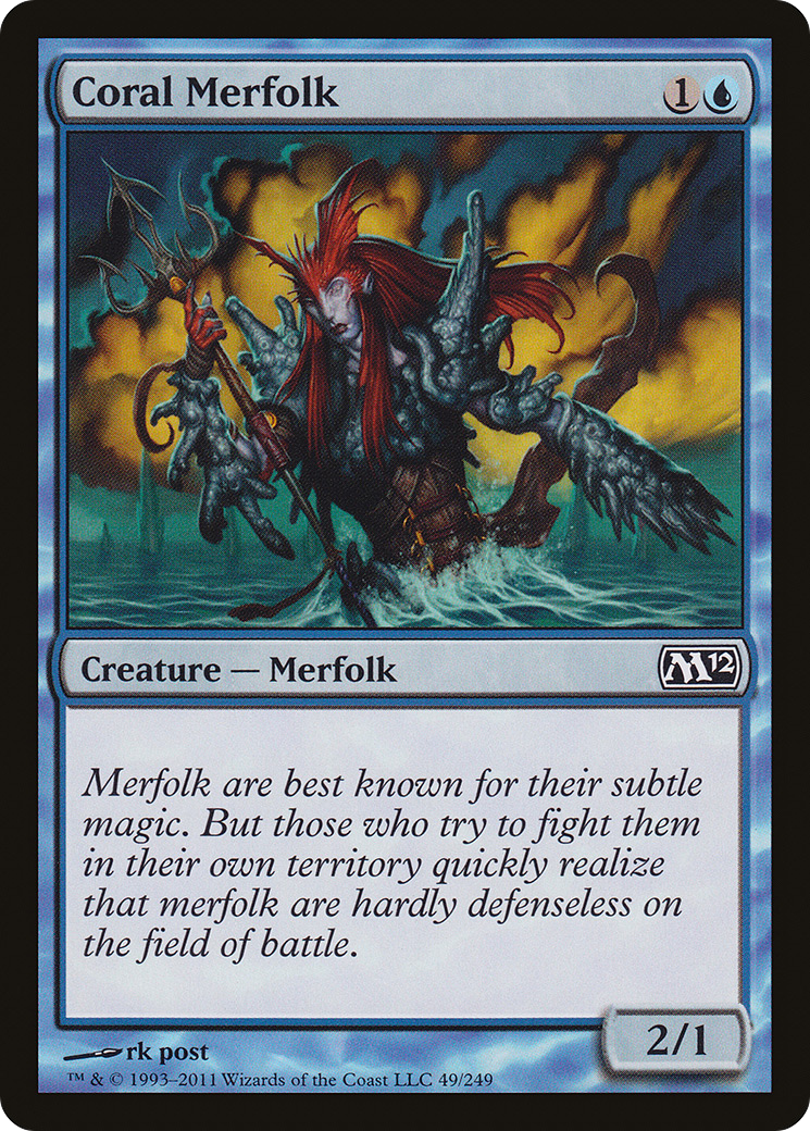 Coral Merfolk (M12-049) [Magic 2012]