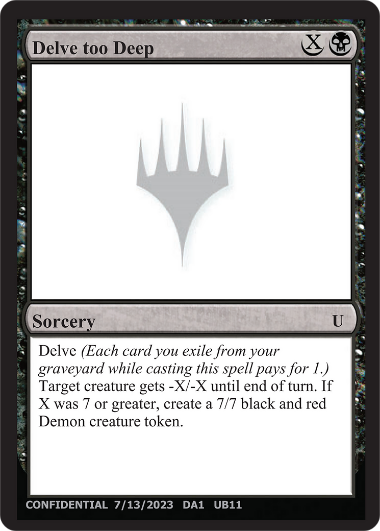 Delve too Deep [Unknown Event]