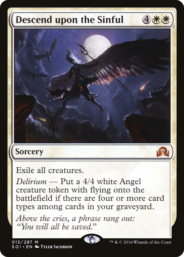 Descend upon the Sinful (SOI-013) [Shadows over Innistrad] Foil
