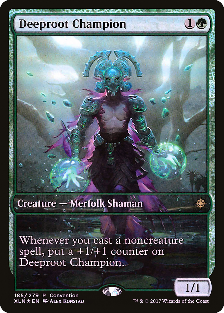 Deeproot Champion (2018 Convention Exclusive) (MEDIA-185) [Ixalan Promos] Foil