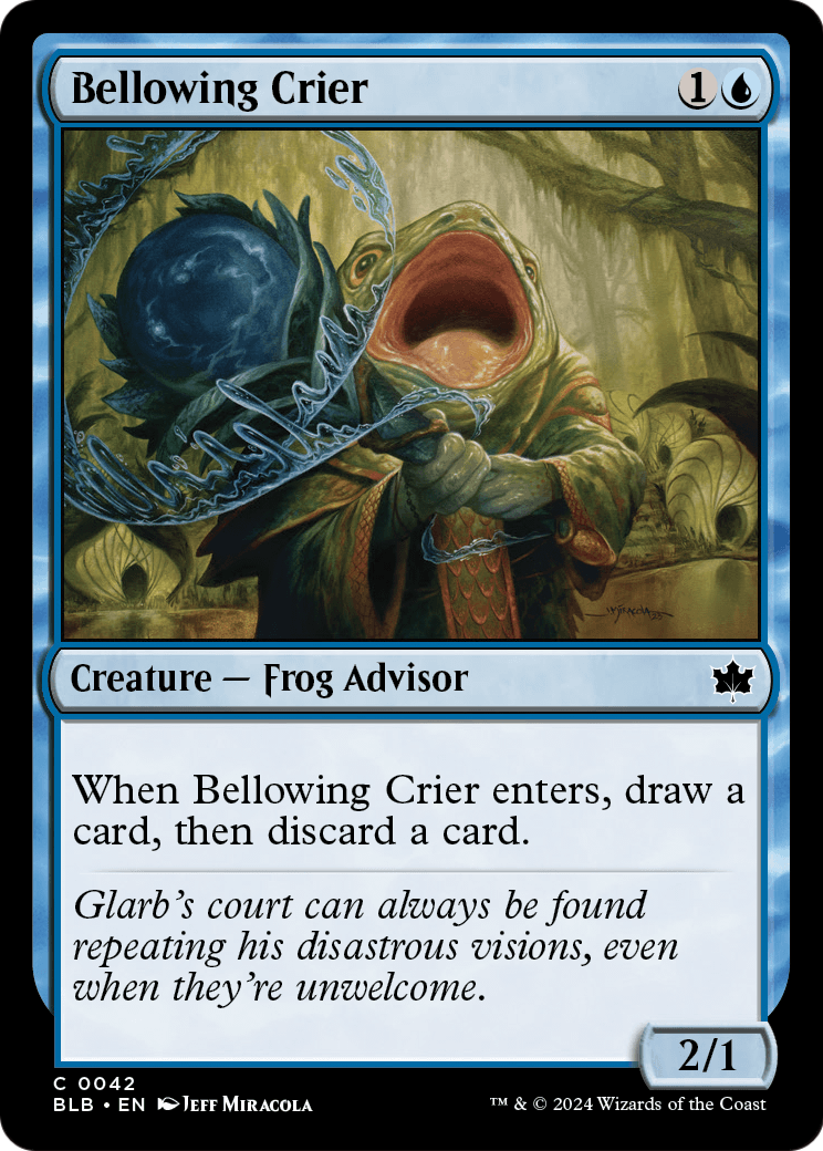Bellowing Crier (BLB-042) [Bloomburrow] Foil