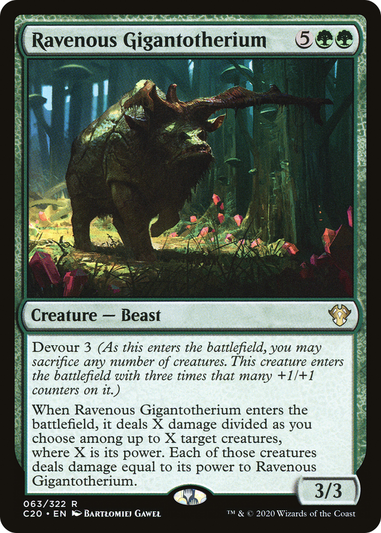 Ravenous Gigantotherium (C20-063) [Commander 2020]